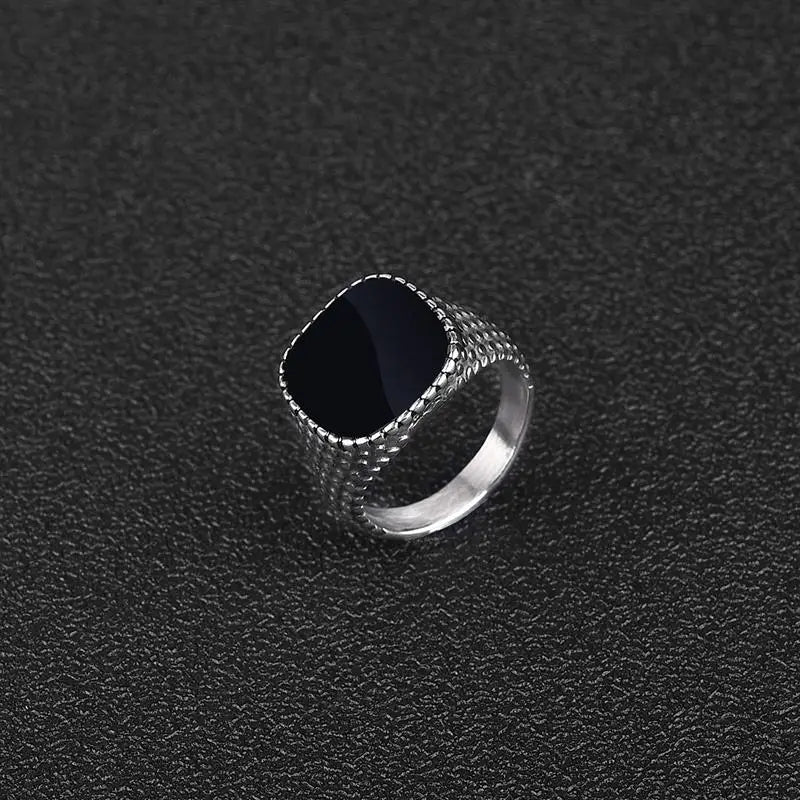 Vintage Silver Color Ring for Men