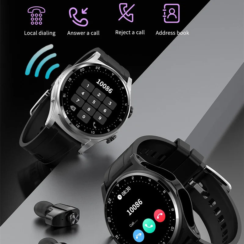 Wireless Headset and Heart Rate Tracker Smartwatch