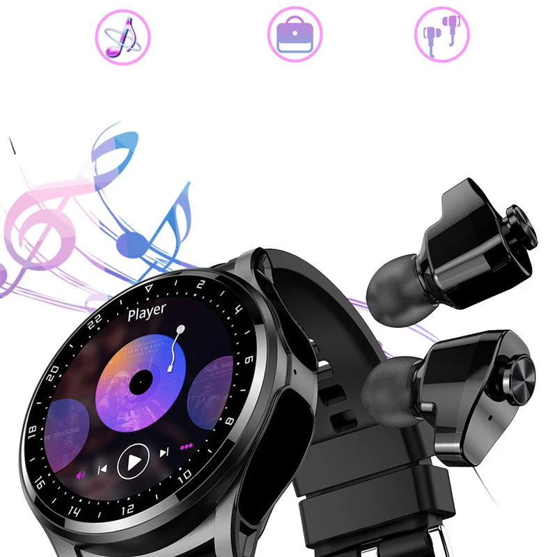 Wireless Headset and Heart Rate Tracker Smartwatch