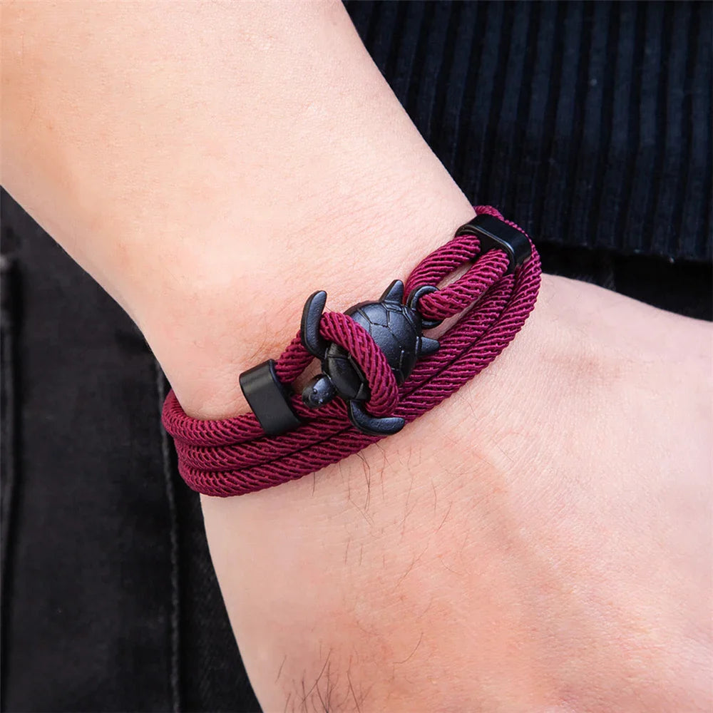 Adjustable Milan Rope Turtle Bracelet