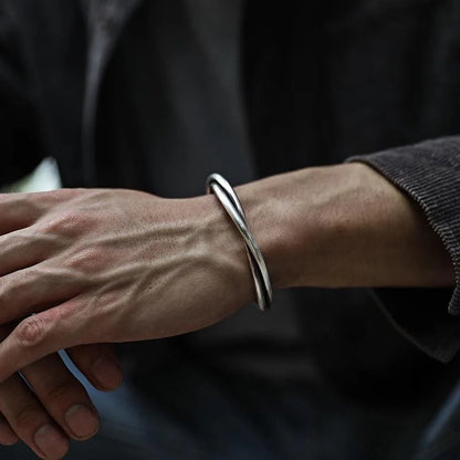 Vintage Silver Fish Sleeve Bracelet