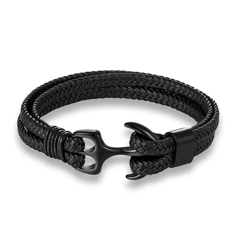 Multilayer læder sportsspænde armbånd 