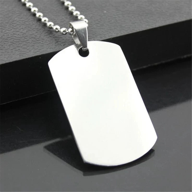 Military Style Chain Pendant Necklace