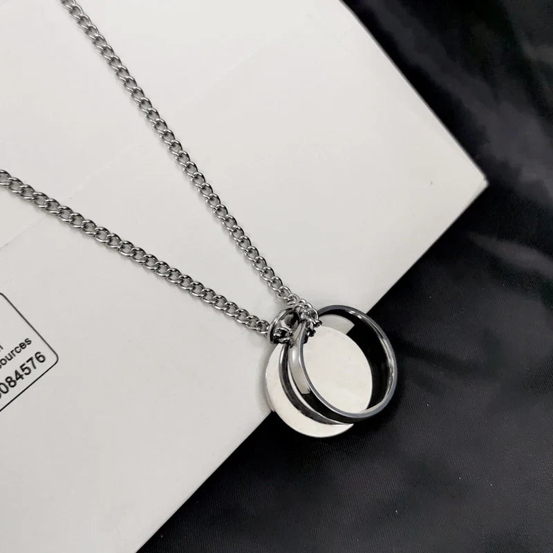 Coin Round Hoop Pendant