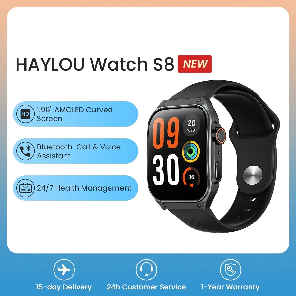 HAYLOU S8 Smartwatch 1.96&