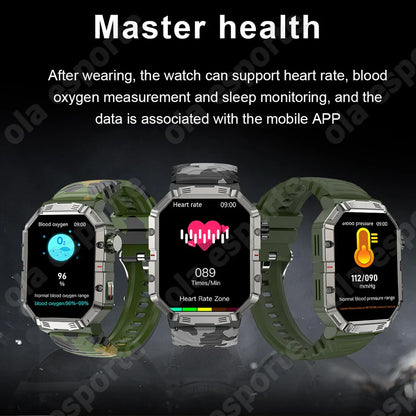 Military Outdoor SmartWatch: Track Fitness