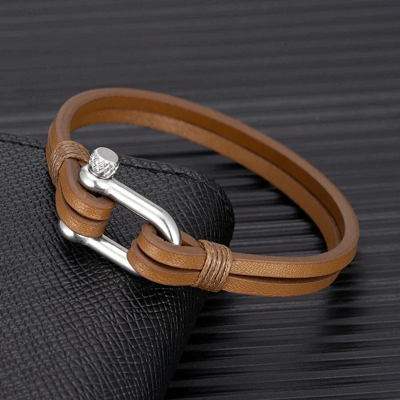 Stainless Steel U-Shaped Buckle Bracelet