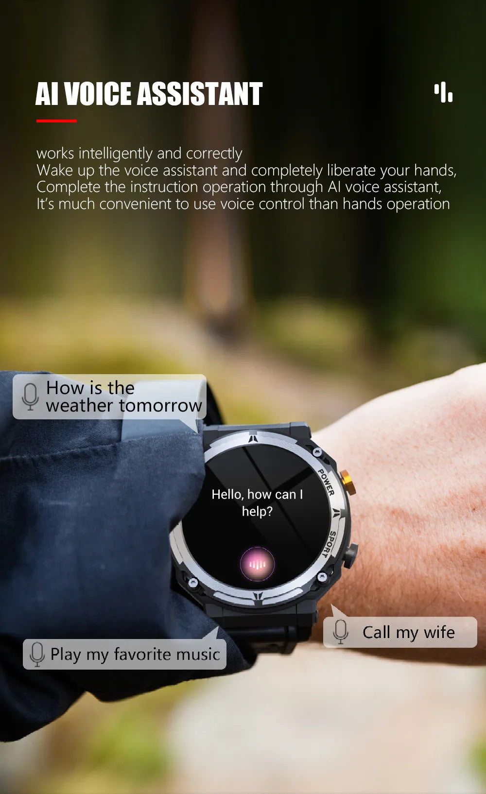 Outdoor Tri-Proof Smart Watch