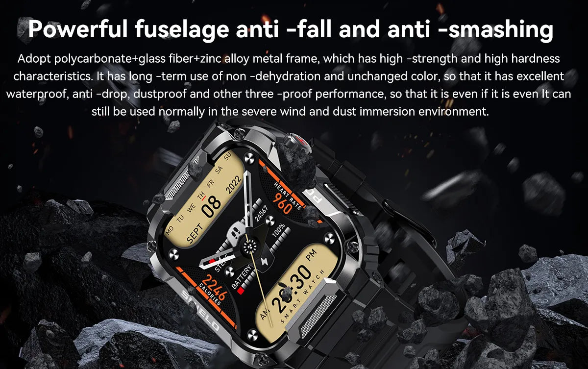 Rugged Military Smart Sportswatch