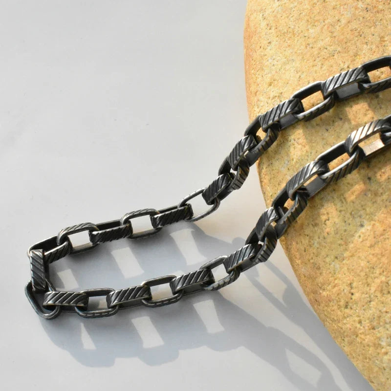 Long Stainless Steel Chain Necklace