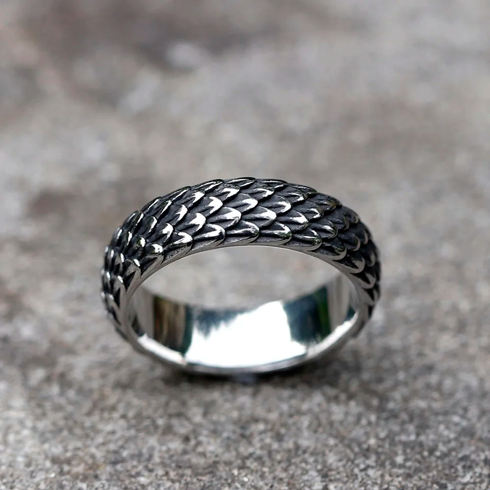 Vintage Nordic Viking Dragon Ring