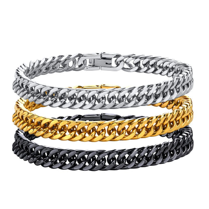 Stylish Double Curb Chain Bracelets