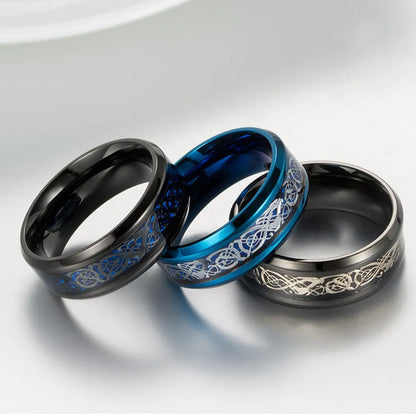 Punk Viking Dragon Wedding Ring