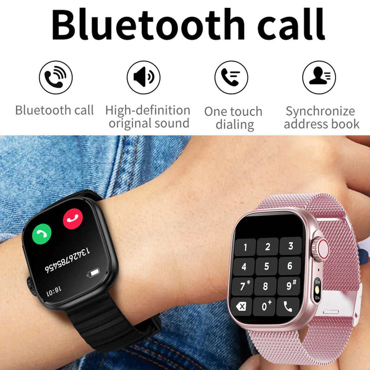 Metallic Full Touch Thermometer Smartwatch