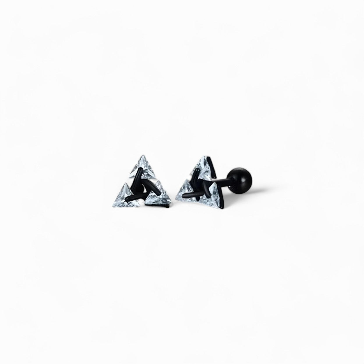 Triangle Crystal Zircon Stud Earrings