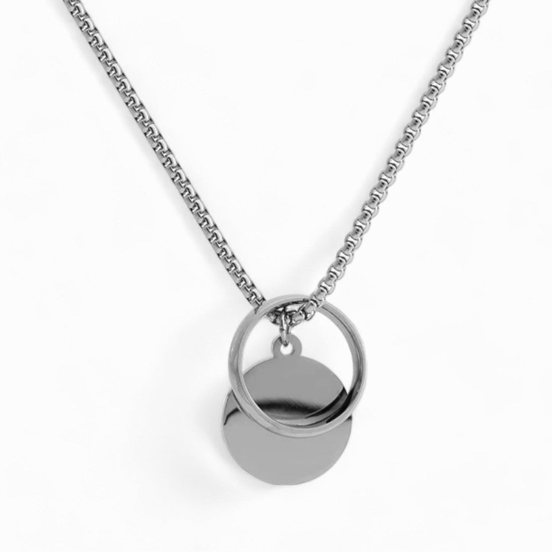 Coin Round Hoop Pendant