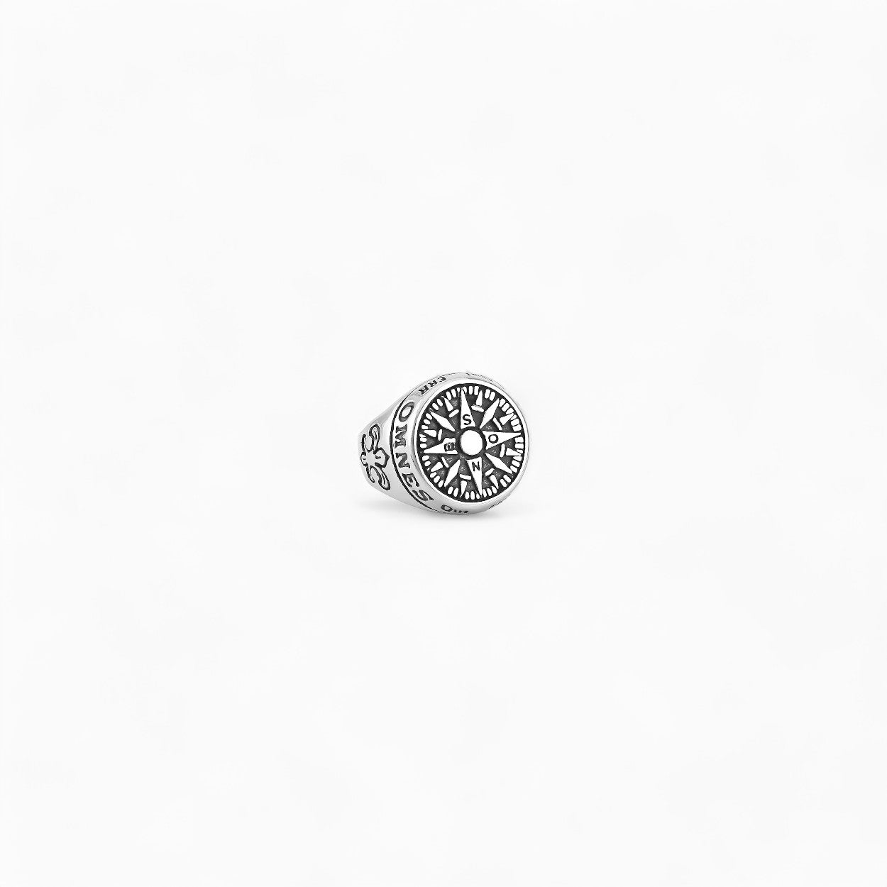 Vikings Compass Iris Flower Ring