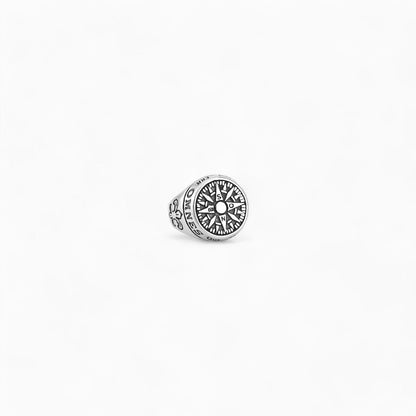 Vikings Compass Iris Flower Ring